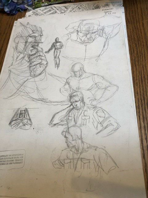 Batman - Gotham Knights Issue 17 Page 4 prelim on reverse by Roger Robinson